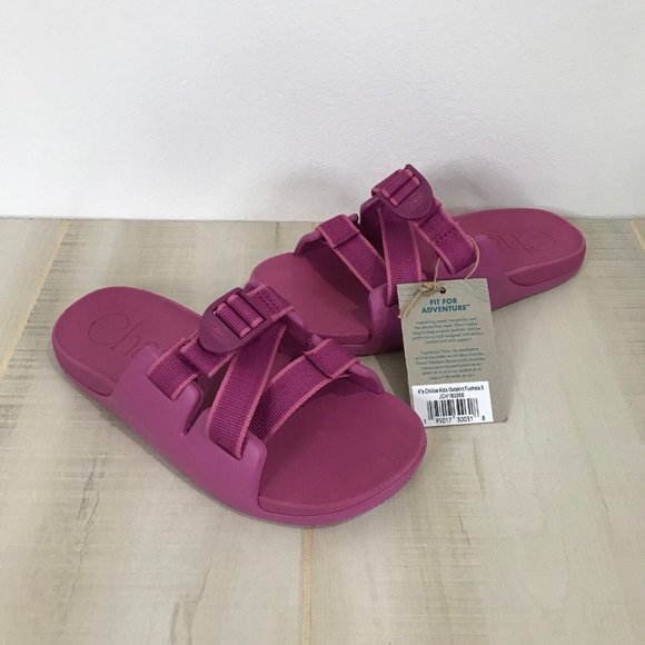 Chaco Other - NEW Chaco Chillos Kids Outskirt Sandals Slides Girls Size 3 Slip On Shoes